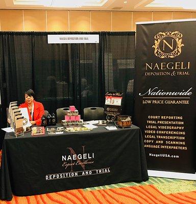 Cheryl Keyes at the NAEGELI booth.