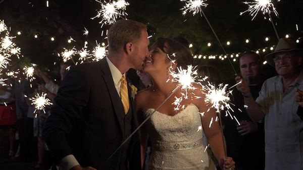 Stacy & Tyler Sparkler Send Off