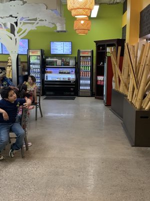 Restaurant area and cold sandwich counter