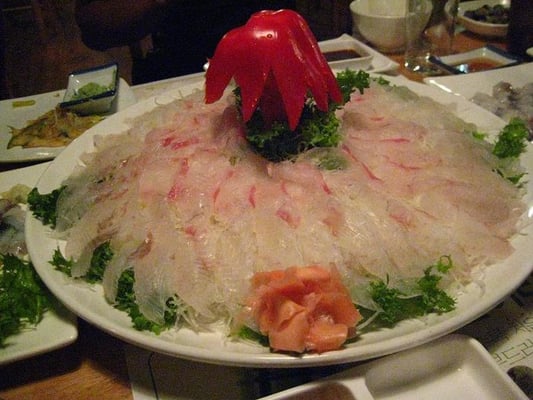 Fresh-from-the-tank sashimi