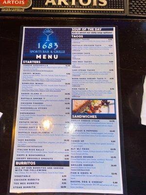 Menu (side 1)