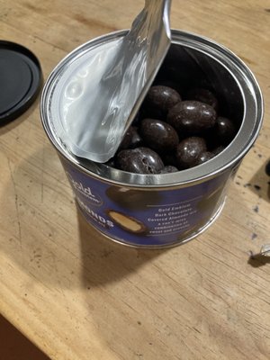 Spoiled chocolate covered almonds