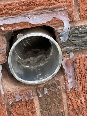 Exterior concrete wall vent