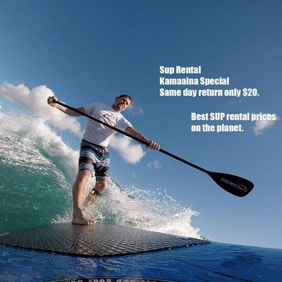 Best SUP rental Prices on the Planet.