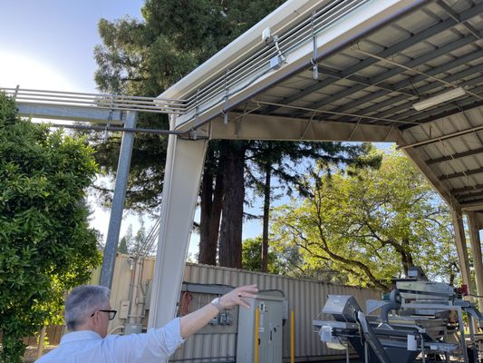 Touring the wine production facility at Seghesio Family Vineyards in Healdsburg.