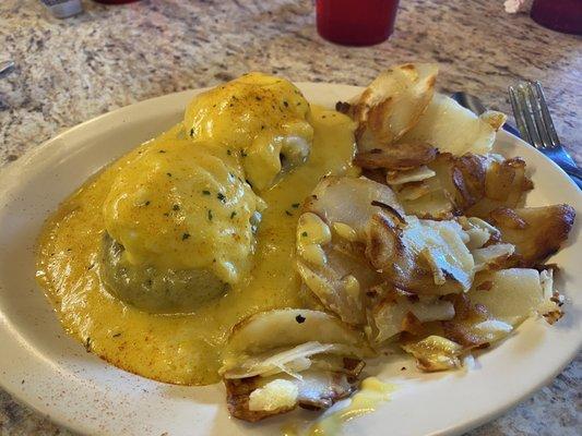 Crab Benedict. Yum.