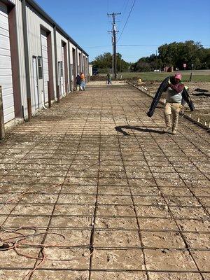 Concrete driveway