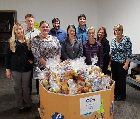 Volunteering at Channel One Food Bank.