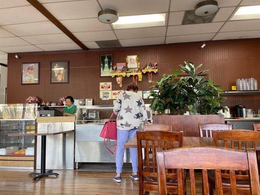 Cashier and food counter