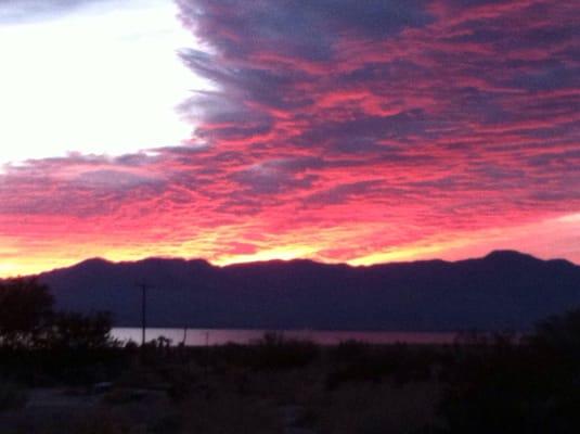 Sunset over Salton Sea=divine