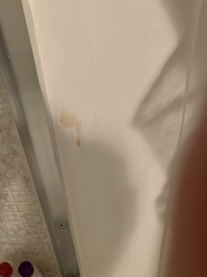 Nasty stuff dripping down wall