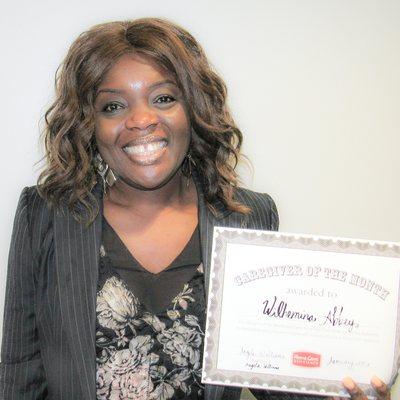 Home Care Assistance Atlanta has begun celebrating caregivers with Caregiver of the Month Award. We proudly present Wilhimina Abbey for Jan!