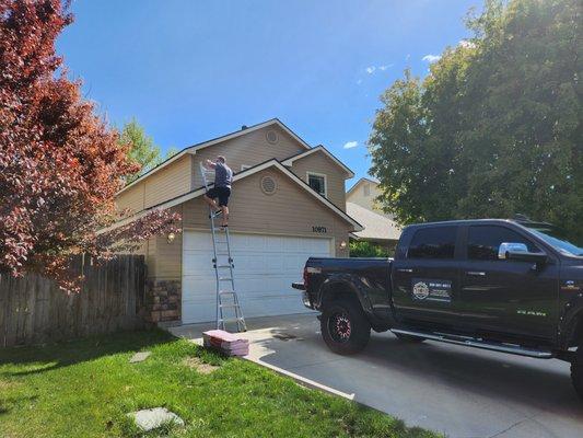 Roof paid for by insurance.