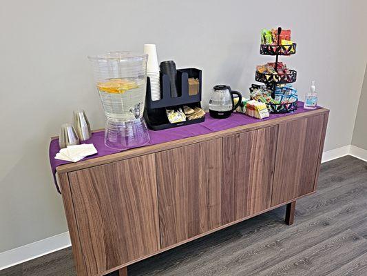 Wellness Room refreshments