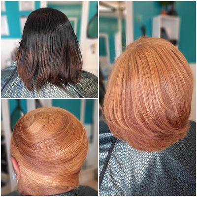 full hair color  transformation