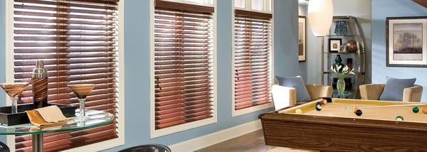 Wooden Horizontal blinds for your den