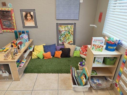 Quiet Area-All Classrooms have an area where children are able to go and have some quiet time to themselves.