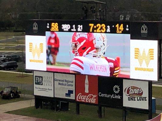 11/28/20. Saturday. Late afternoon. Warhawks vs. Louisiana Ragin' Cajuns. 52 degrees.