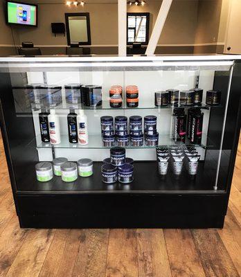 Some of the finest products sold in southpaw Barbershop for customers convenience