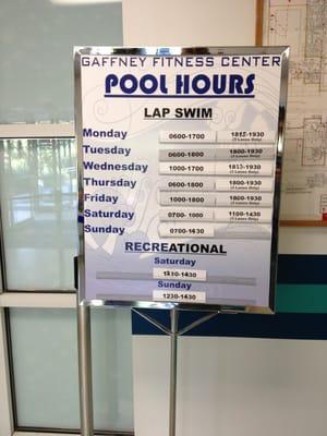 Pool hours!