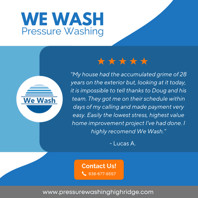 Exterior house washing  call we wash 636-677-8557