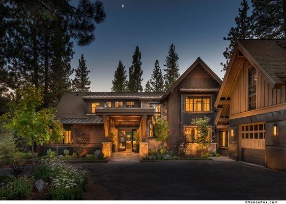 A custom home designed and built in Truckee, CA,