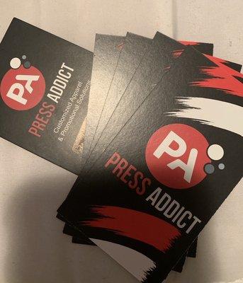 Press Addict custom business cards