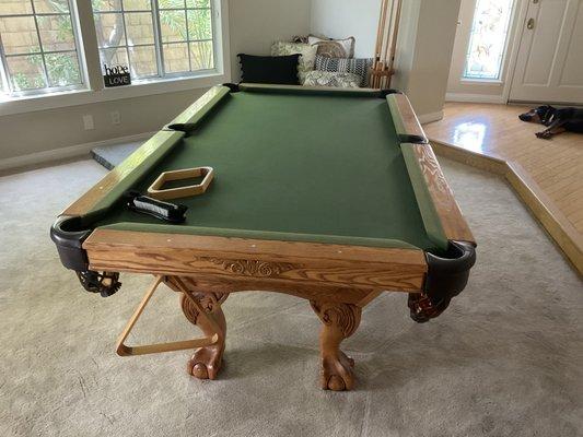 Need my pool table moved out of the room to replace floor and then back a week later