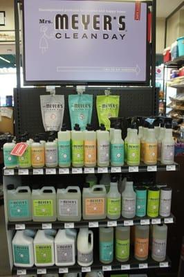 We carry an extensive line of Mrs. Meyer's cleaning supplies!