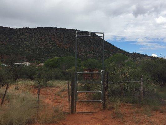 When entering, you may open the gate and closed it back. It's a preservation area.