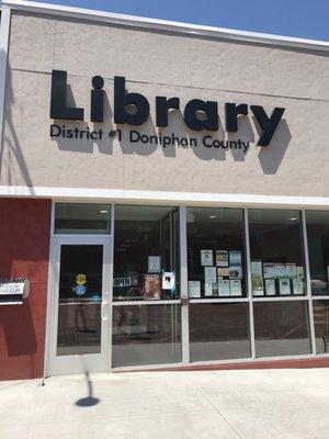 New library entrance