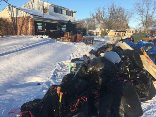 Check out one of our customers loading up a 10 yard dumpster!