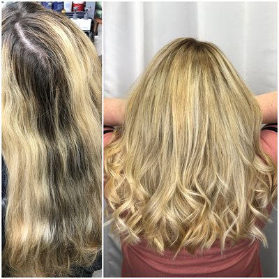 balayage and cut