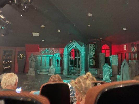 The stage for The Addams Family