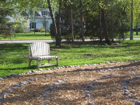 We have a public access labyrinth on the west end of our church property. Feel free to stop by for quiet reflection or prayer.