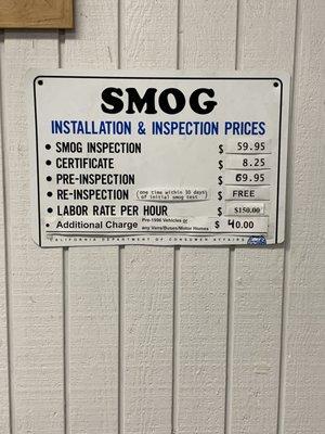 Price for Smog