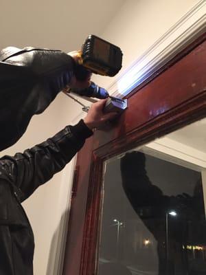 Installation of a door closer