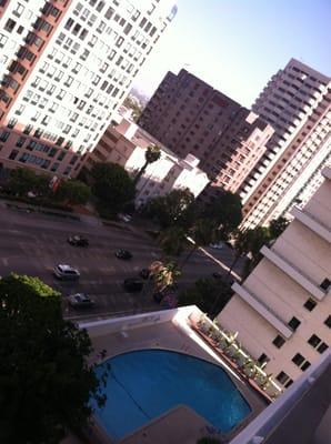 View of Wilshire corridor from one of the units