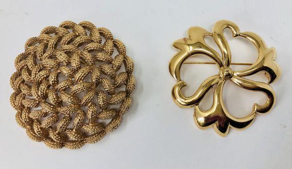 2 Vintage Monet brooches.