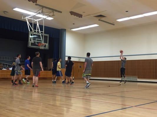 Thankful to the church for allowing us to use the gym for pick-up basketball