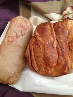 Maple Bar and Ham/Cheese Croissant