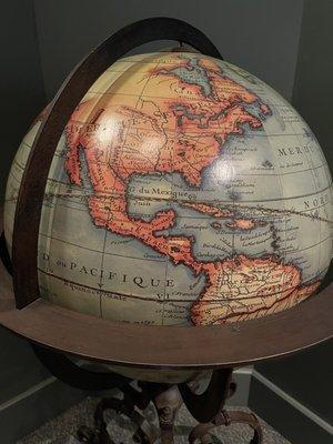 Globe of the area from the time period.