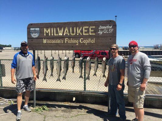 9 Coho Salmon trip on July 8, 2017