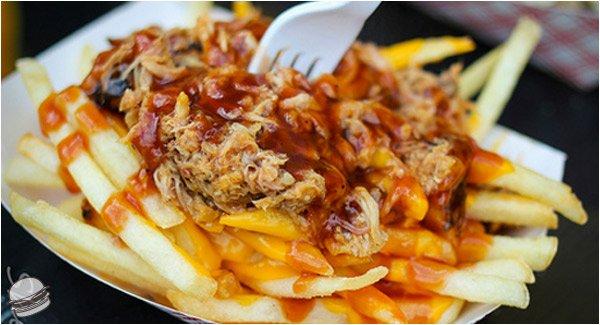 BBQ Pulled Pork Fries with Cheese & Sauce