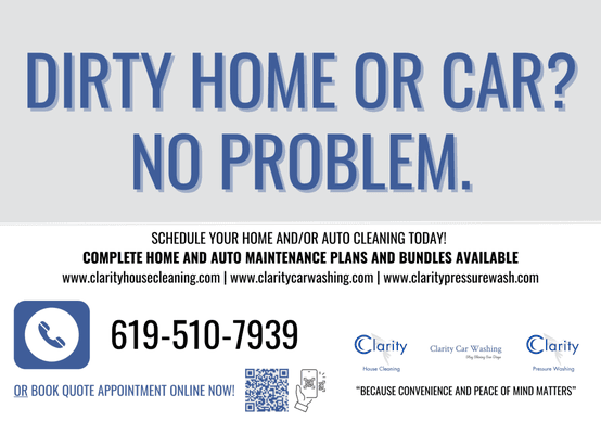 Flyer for clarity cleaning services