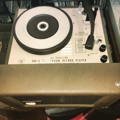 Vintage, refurbished suitcase record players - all in one.