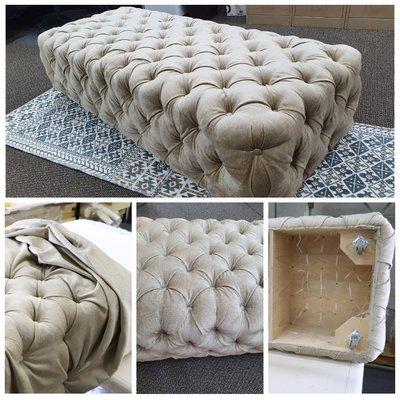 Magically soft, button-tufted Velvet Bench.