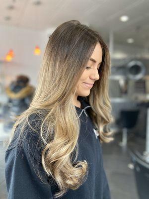 Balayage and style done by Lorraine