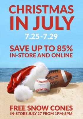 Join us for our annual Christmas in July Sale!