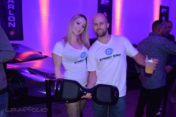 StreetSaw hoverboards at the Big Reveal party for SEMA 2015